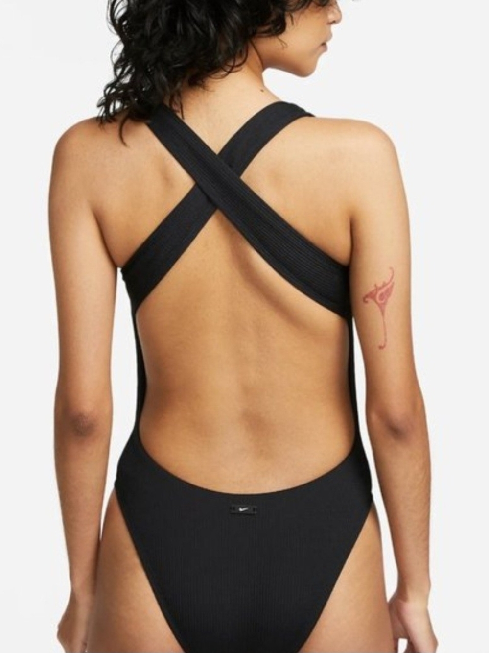 Nike Black One-piece Swimsuit Cross Back Size M - Picture 8 of 15